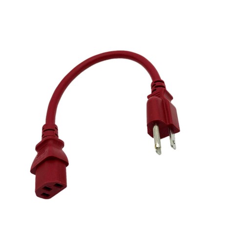 1ft power cord red - 1ft,